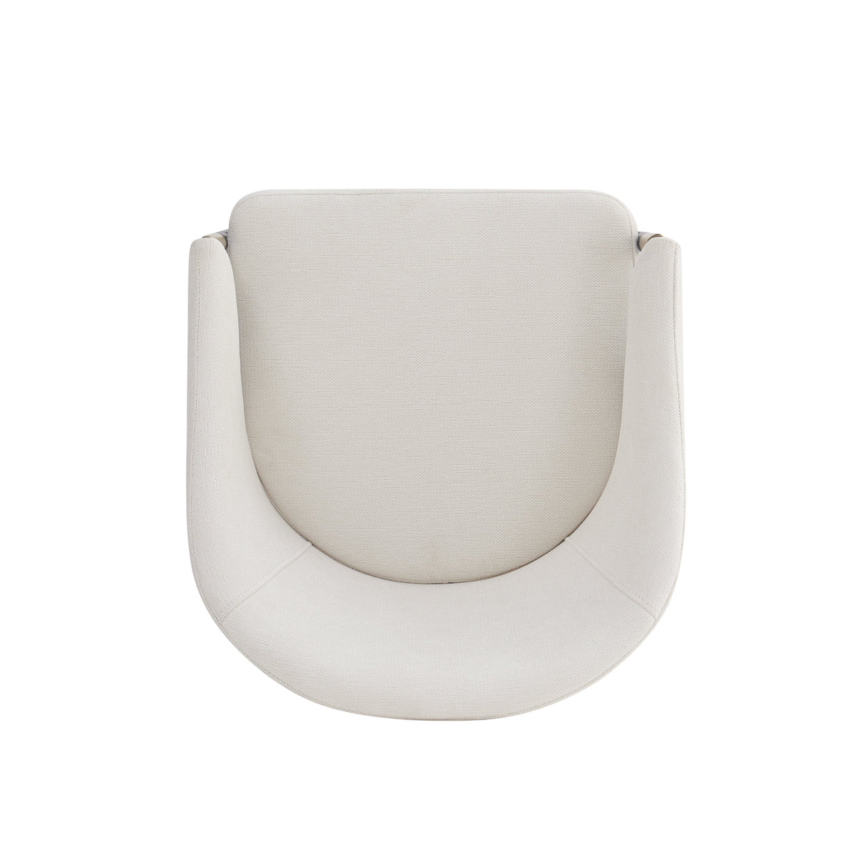 26" Seat Height, Modern Counter Stool with Curved Armrests & Gold Accents - Soft Beige Fabric, Black Metal Frame, Set of 2
