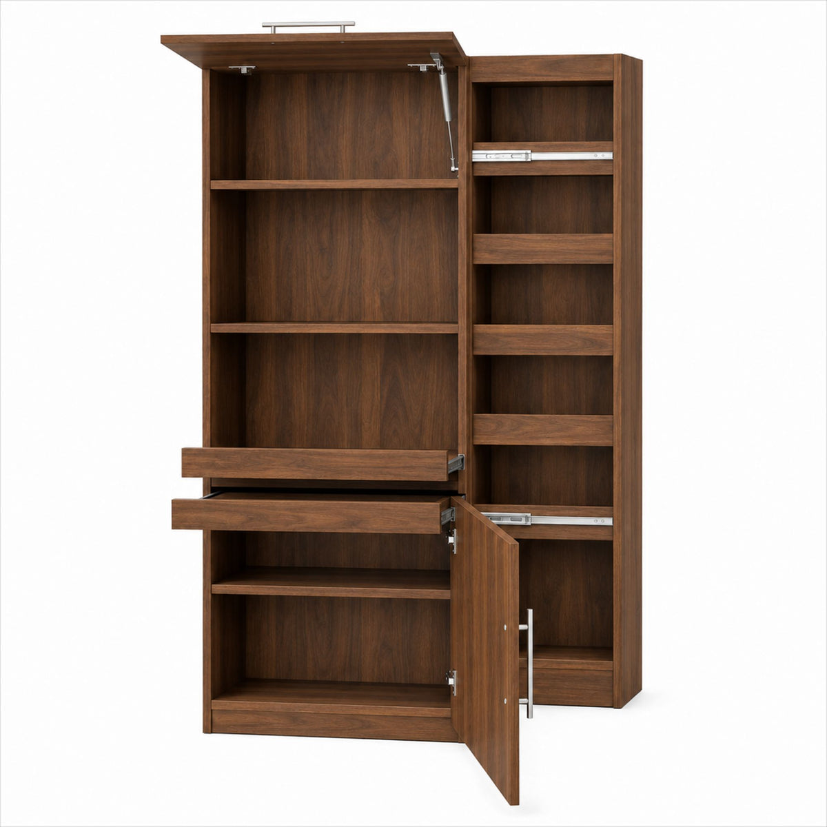 66.93 in Tall Kitchen Pantry Cabinet, Freestanding Kitchen Storage Cabinet  with multi-functional pull-out multi-tier storage shelfhelves , Tall Food Pantry Cupboard with Door