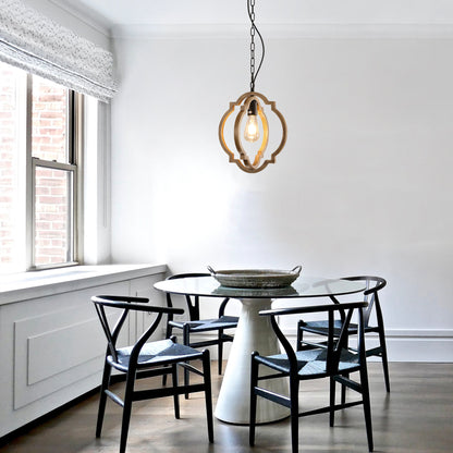 Farmhouse Chandelier, Retro Country Dining Room Lamp, Solid Wood Chandelier, Foyer and Dining room, Bulb Not Included