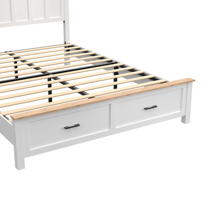Queen Size Farmhouse Metal Bed Frame, Platform Bed , Mattress Foundation with Wood Support Slats, No Box Spring Needed, Noise Free.