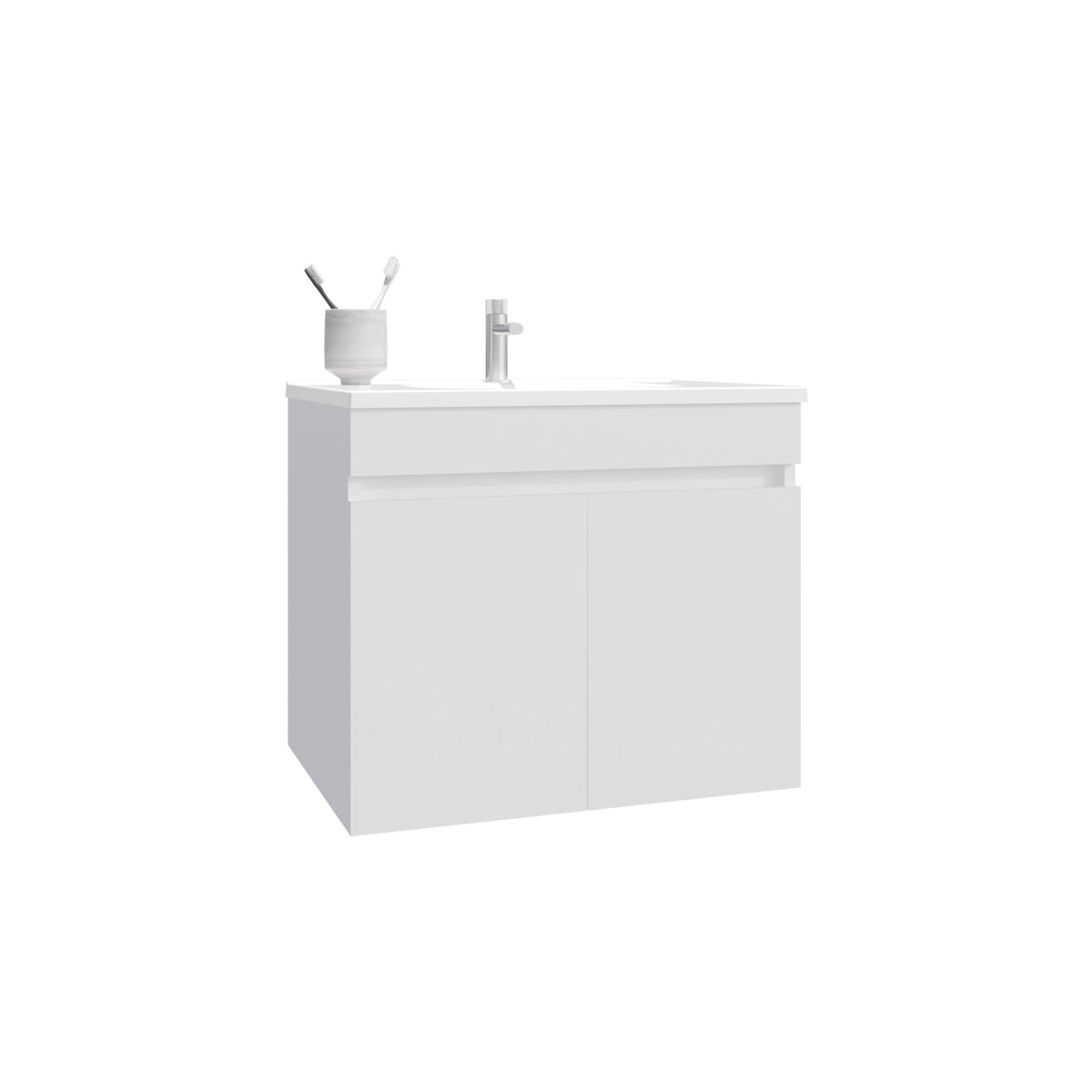 Bathroom Vanity with Sink, 2 Doors, 2 Shelves