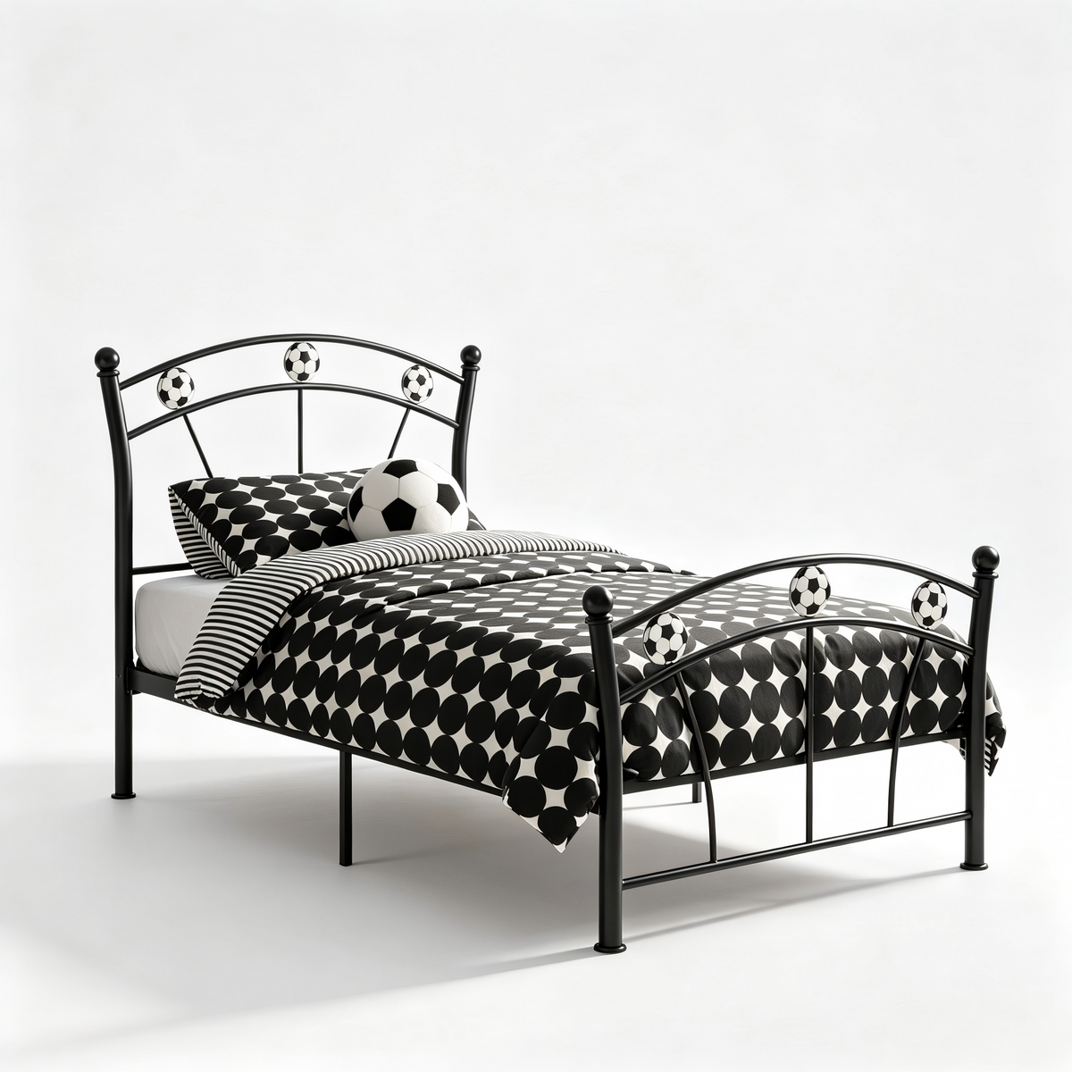 Heavy Duty Metal Twin Bed Frame Platform with Sturdy Support Slats, No Box Spring Needed, Noise Free Metal Twin Size Bed for Kids Teen Adult Bedroom Guest Room
