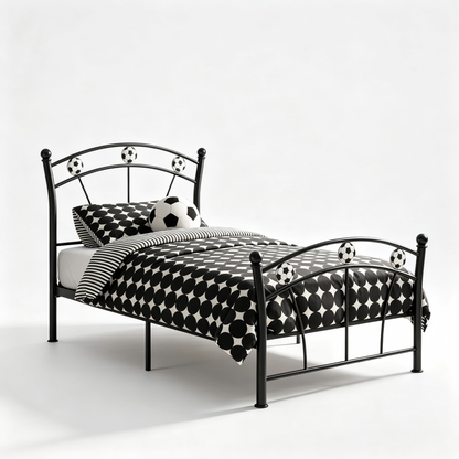 Heavy Duty Metal Twin Bed Frame Platform with Sturdy Support Slats, No Box Spring Needed, Noise Free Metal Twin Size Bed for Kids Teen Adult Bedroom Guest Room