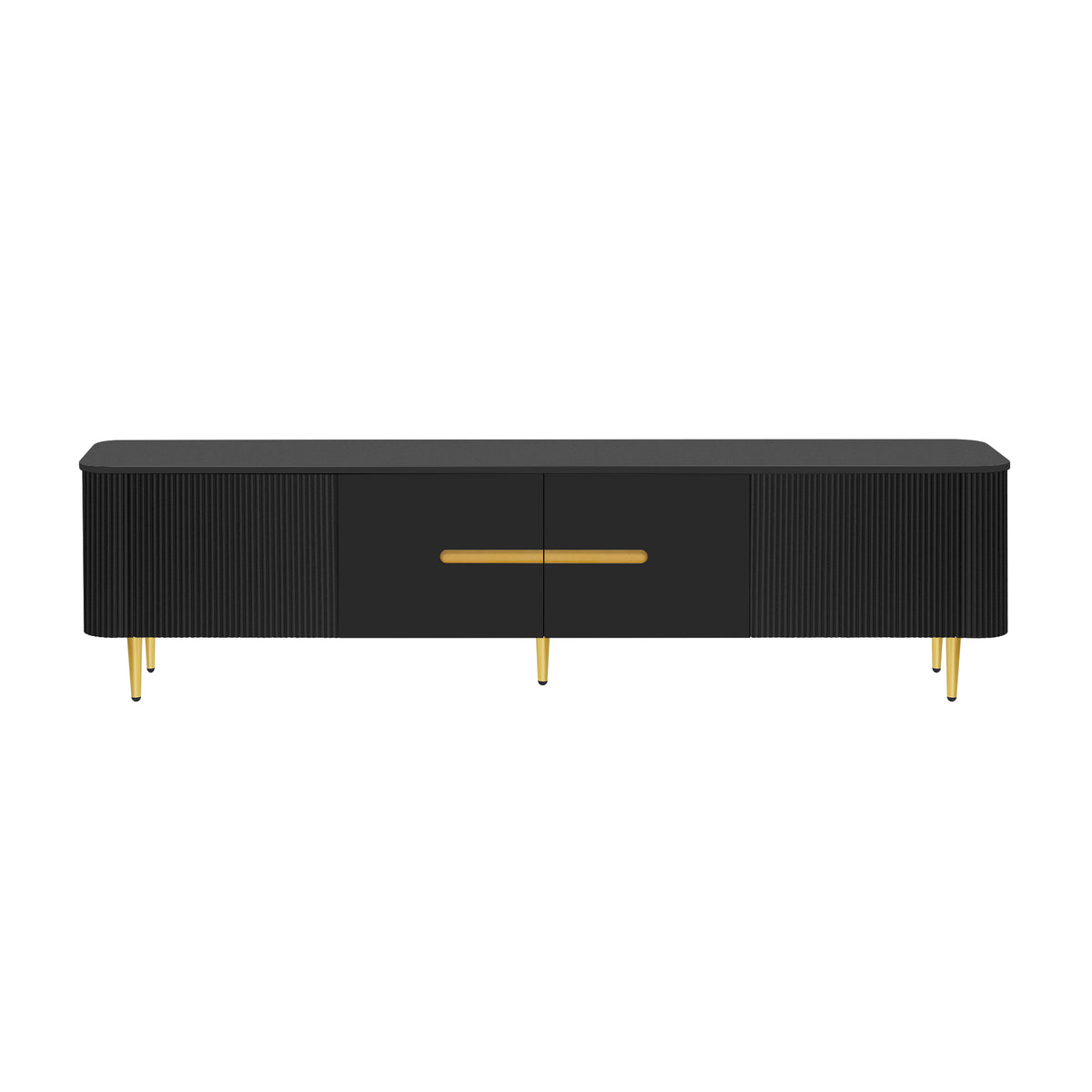 VIBE HAUS 78.7''Minimalist TV Stand for TVs up to 85 Inches, Modern Entertainment Center Media Console with 4 Spacious Cabinets for Living room(OLD SKU: SJ000143AAB)