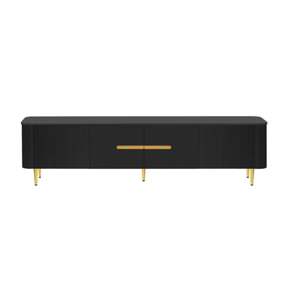 VIBE HAUS 78.7''Minimalist TV Stand for TVs up to 85 Inches, Modern Entertainment Center Media Console with 4 Spacious Cabinets for Living room(OLD SKU: SJ000143AAB)