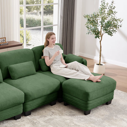 Ottoman Chenille Fabric-Green