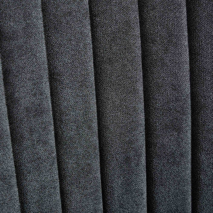 Rayon Cloth Flocking Linen Dining Chairs Channel Kitchen Dinner Chair Comfy Fabric Upholstered Accent Chair for Dining Room with Curved - Black
