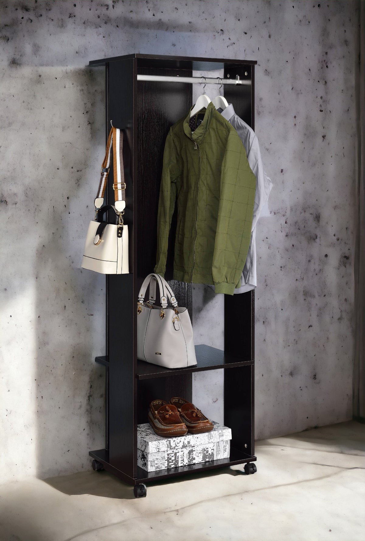 Kolen Espresso Finish Hall Tree