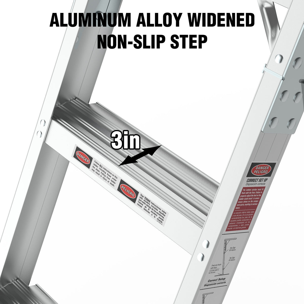 Pull-Down Aluminum Attic Ladder With Custom Fit Insulation Cover, 25 X 54 Inch Attic Stair Opening, Aluminum Foil Insulated, Zippered Combo Set