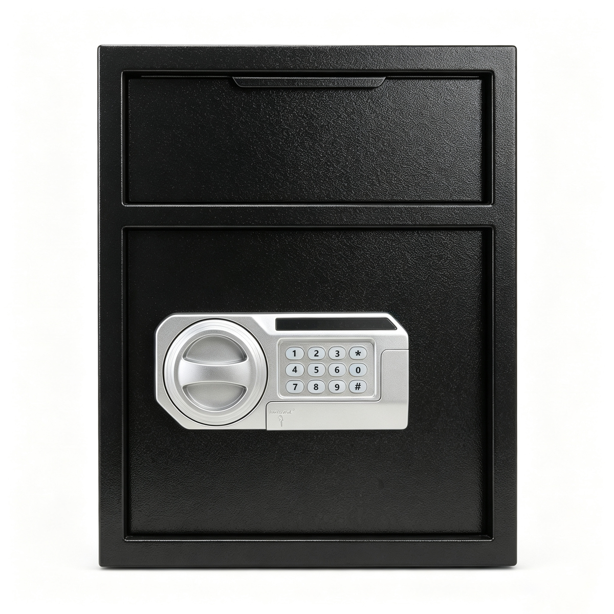 Commercial Safe with Drop Slot for Cash Deposits, Multi-Scene Safe for Office, Household & Commercial Use, Equipped with Password Lock, Emergency Override Keys and Intelligent Anti-Theft Alarm System,