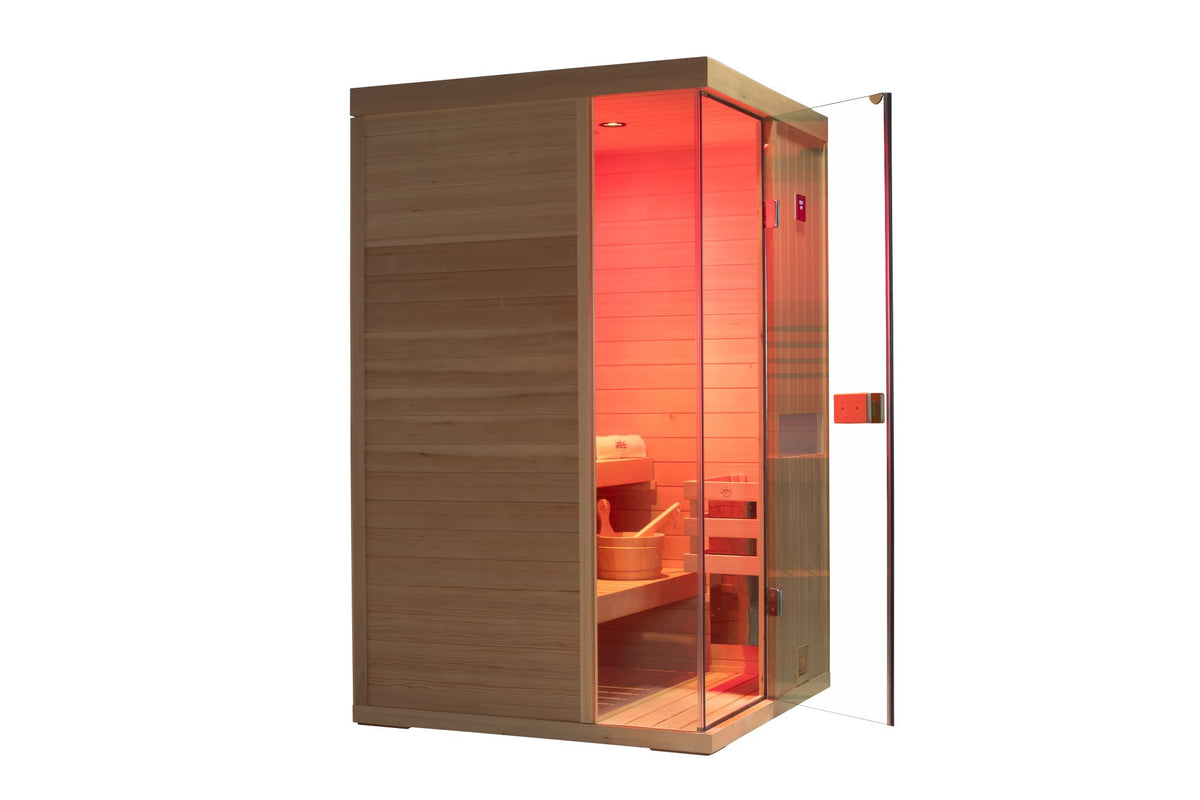 3 person hemlock wood Steam Sauna room