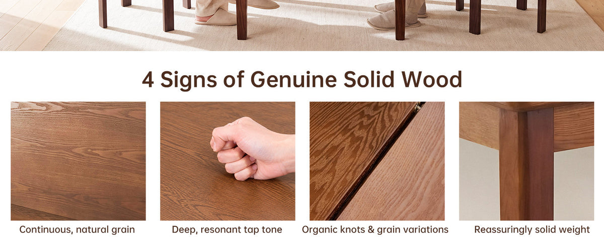 51.2" Solid Wood Folding Dining Table, Rotating Drop Leaf Design with Walnut Finish, Space-Saving Kitchen Table for 4-6 People, Farmhouse Style for Small Apartments, Easy Assembly