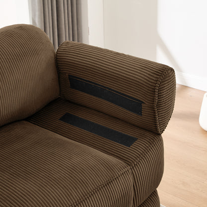 Ottoman Corduroy -Brown