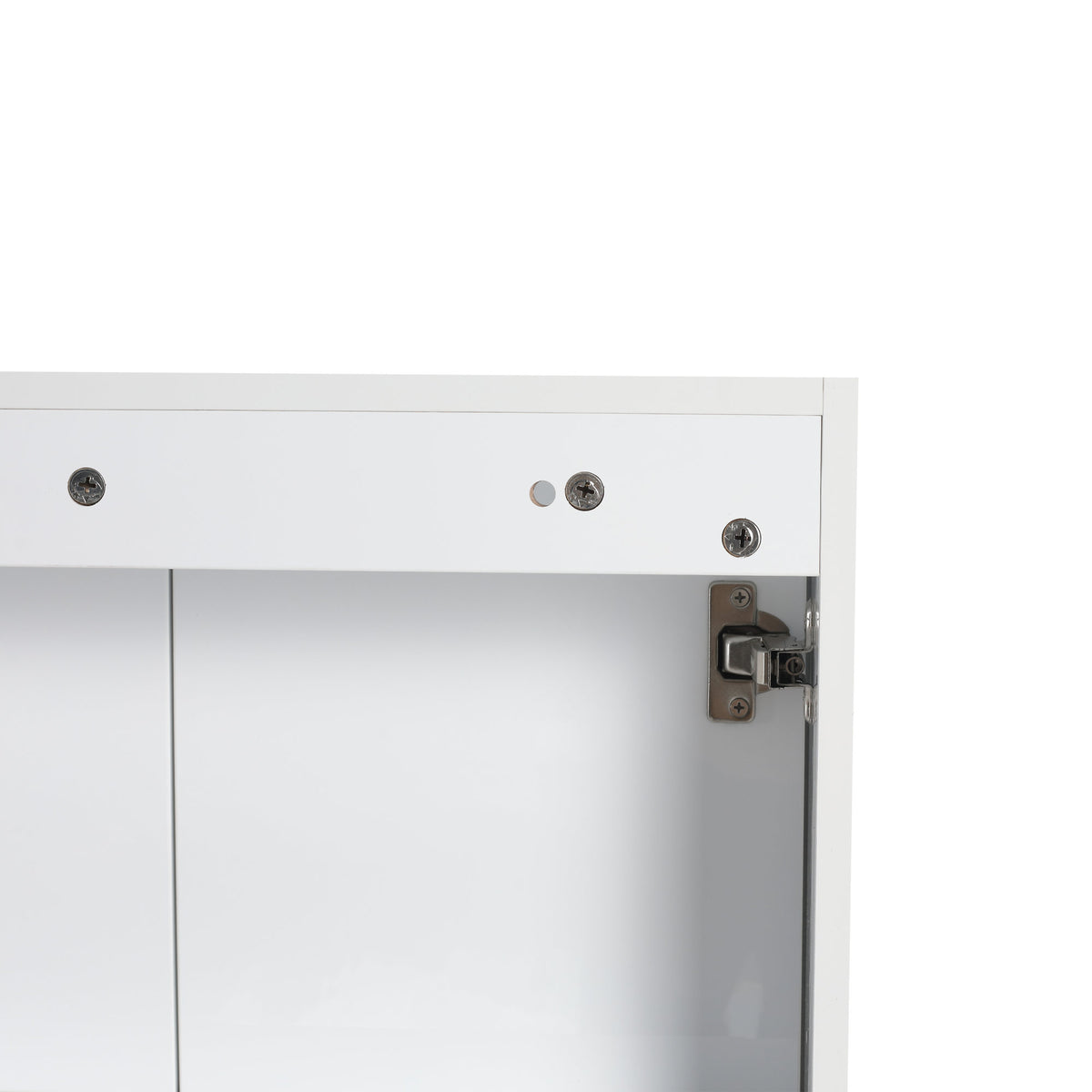24" Bathroom Wall Cabinet, Soft Close Doors, Float Mounting Design,Glossy White,(KD-Packing)