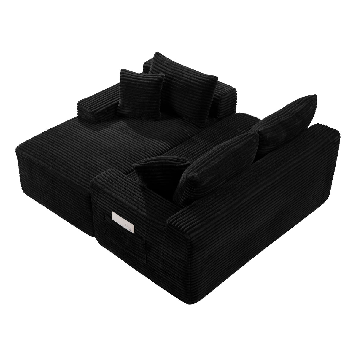94.5" Cloud Modular Sectional Sofa Couch with L-Shape Chaise, Modern Minimalist Upholstered Couches, Deep Seat Corner Couch – Model W5515P479893