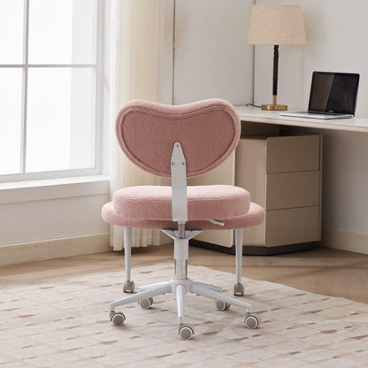 Meditation Chair Plus, Cross Legged Chair with Wheels, ADHD Chair, Criss Cross Desk Chair with Lumbar Support and Adjustable Stool – Pink