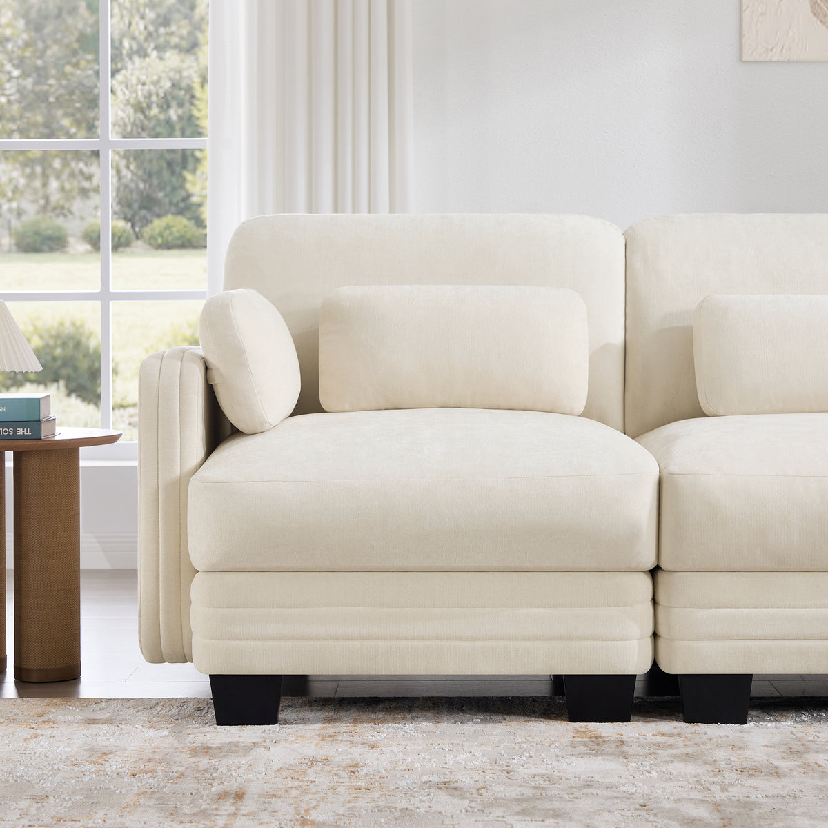 Ottoman Chenille Fabric-Beige