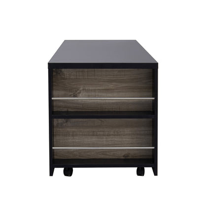 U-Can Farmhouse  Lift Top Coffee Table With Barn Doors, Wood Rectangle Center Table With Large Hidden Storage Space And Open Cabinet, For Living Room, Bedroom, Home Office