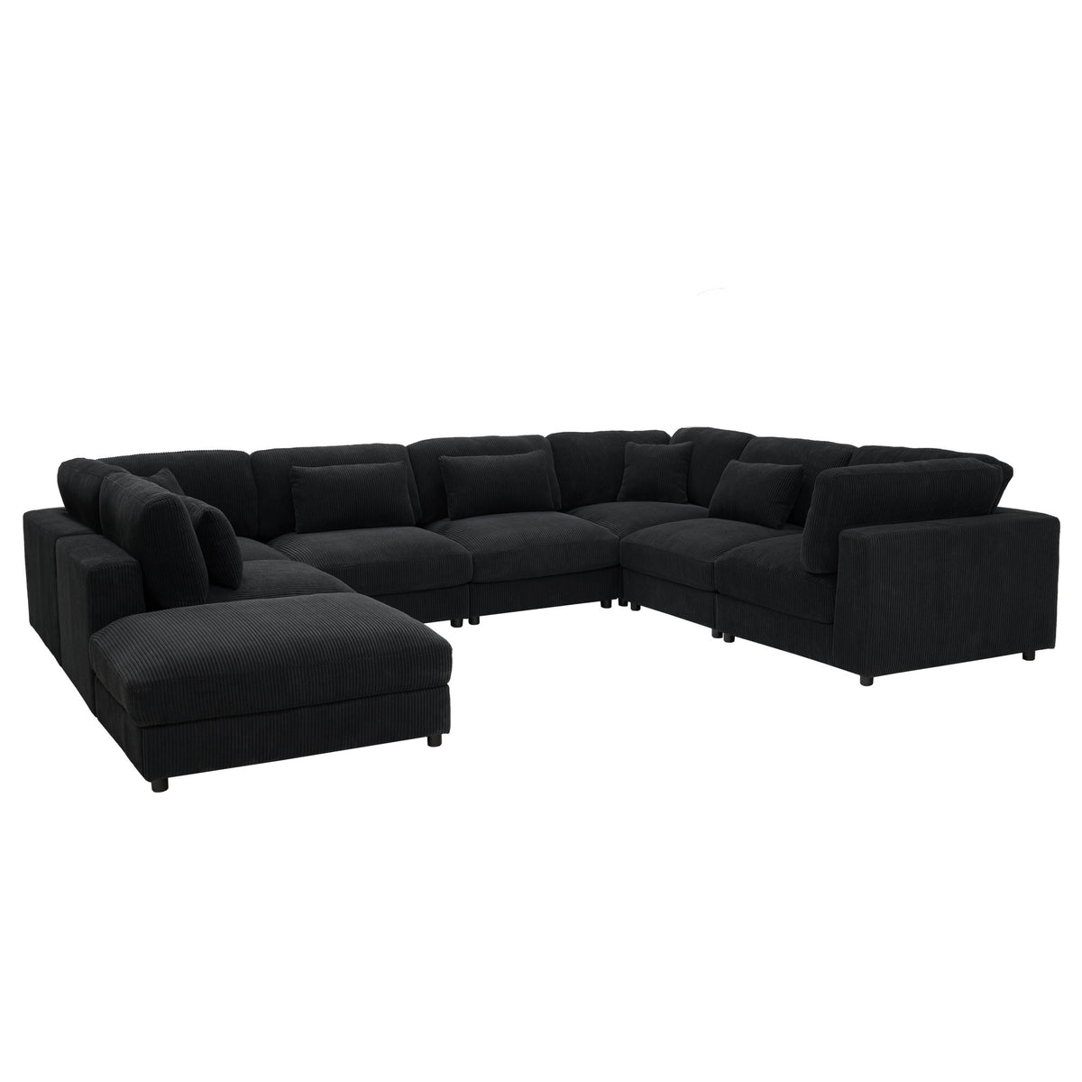Corduroy Upholstered Modular Sectional