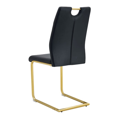 Modern dining chair with PU cushion seat dining chair Living Room Chair Upholstered chair with gold-plated leg leg design, kitchen, living room, bedroom, dining room side chair set of 6.W2920P233522