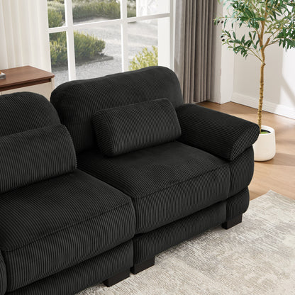 Ottoman Corduroy -Black