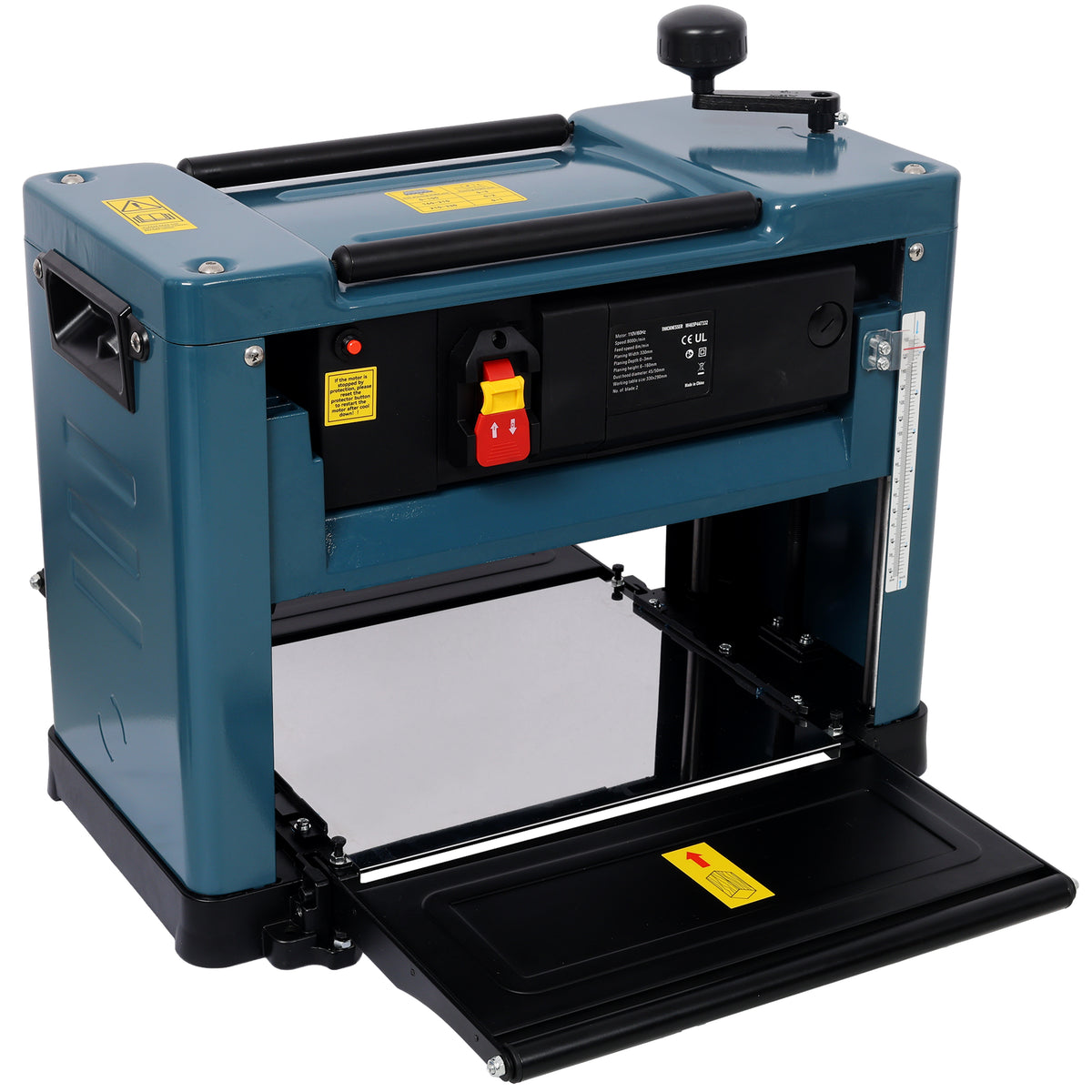 13 Inch Benchtop Thickness Planer, High Power Wood Planer, Dust Port, 8000 RPM Motor, for Woodworking Projects,Blue Color
