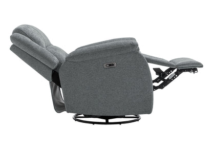 Reclining Chair, 34" Wide, Usb Ports Included, Power Recliner, Large, Upholstered, Swivel, Glider, Transitional