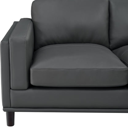 Leather Match U-Shape Sectional