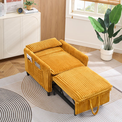 orange comfortable chair for Small apartment Bedroom space Balcony Small sofa bed Lazy Small sofa with a pillo