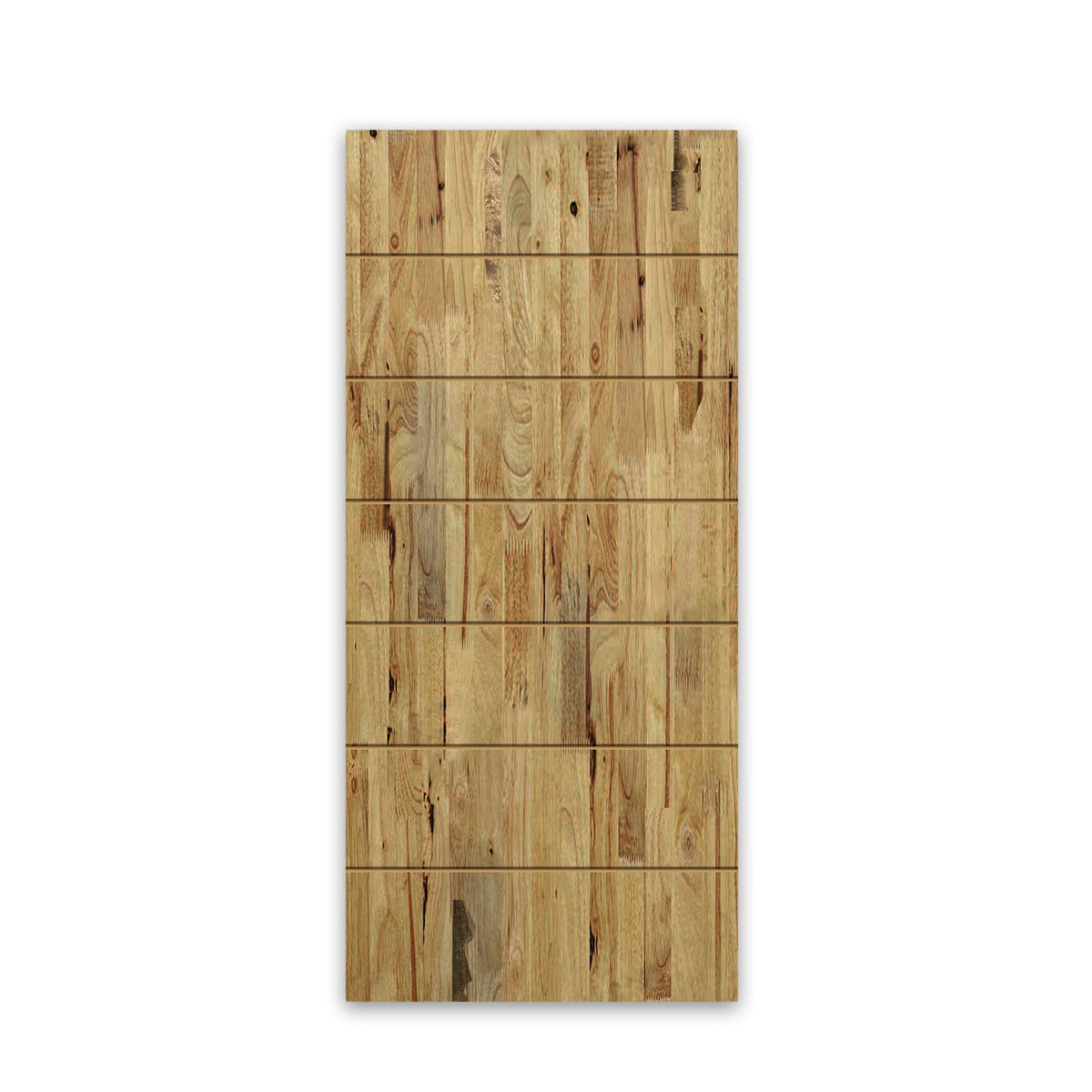 44 in. x 96 in. Hollow Core Weather Oak Stained Pine Wood Interior Door Slab