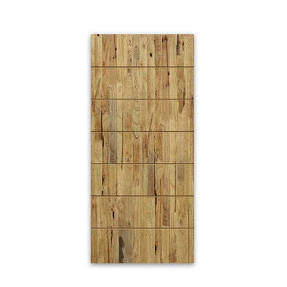 44 in. x 96 in. Hollow Core Weather Oak Stained Pine Wood Interior Door Slab