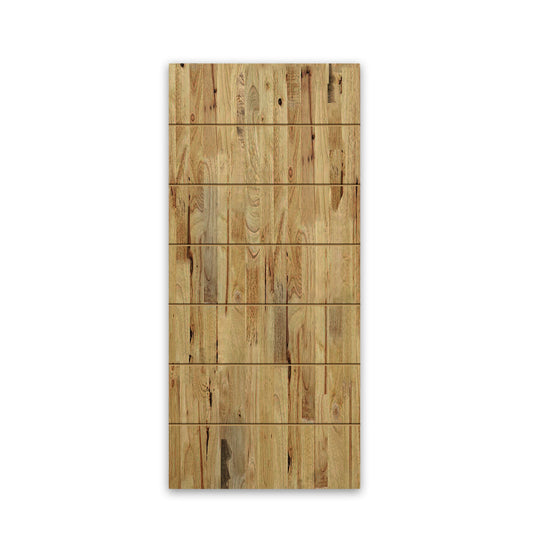 44 in. x 96 in. Hollow Core Weather Oak Stained Pine Wood Interior Door Slab
