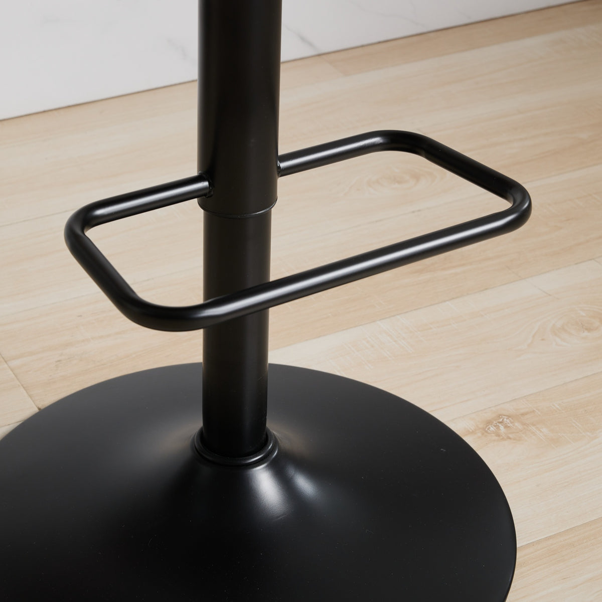 Walnut Bentwood Bar Stools Mid Century Modern Adjustable Counter Height Black Leather Upholstered 360°Swivel Bar Chairs for Kitchen – Model W1143P173514