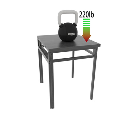 Extendable Dining Table Set with 4 Chairs, Industrial Rectangular Expandable Kitchen Table, Wood Grain Metal Frame Space Saving Dinner Furniture for Small Family Apartment