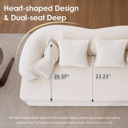 (Old Sku : W2231P392100) 2-in-1 Foldable Sofa Bed,70 Inch Folding Boneless Couch Convertible Compressed Sleeper Sofabed, 4 Pillows for Living Room Apartment, Milk White