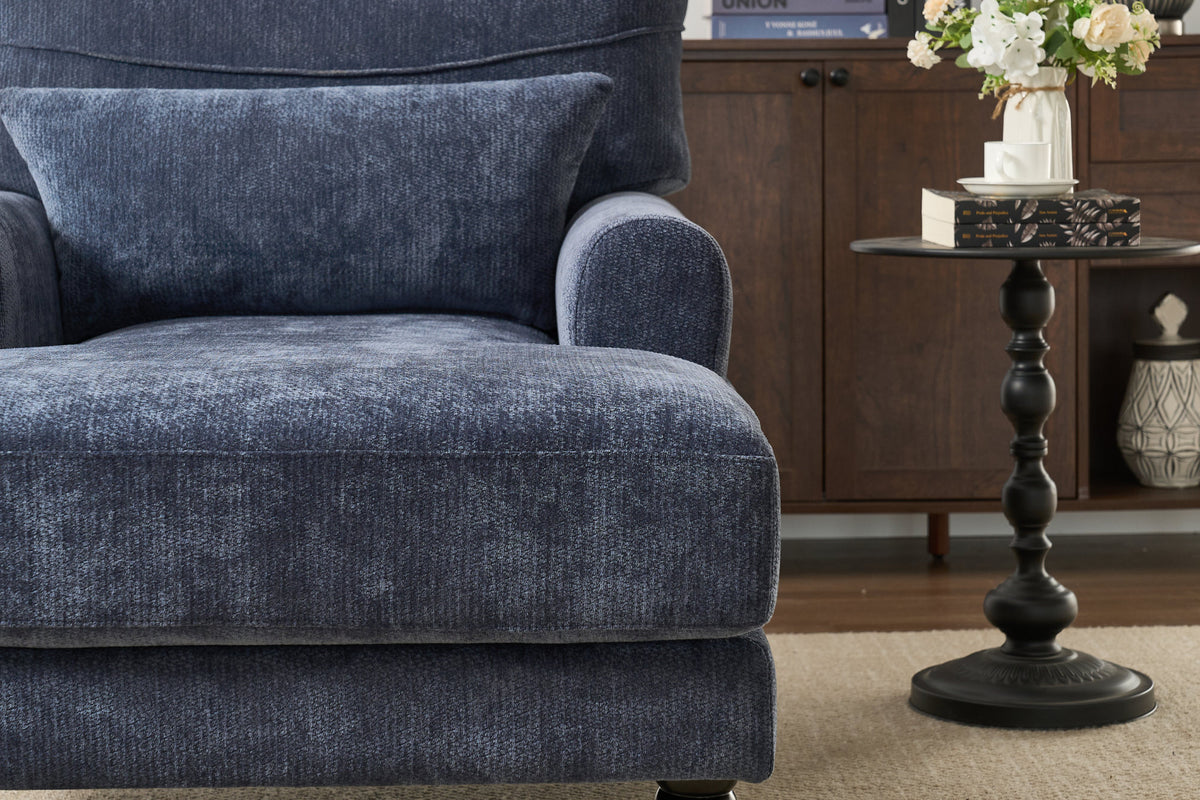 Modern Chaise Lounge , Upholstered Indoor Leisure Sofa Recliner, Chair Sleeper for Bedroom, Living Room, Study Room, Office, BLUE
