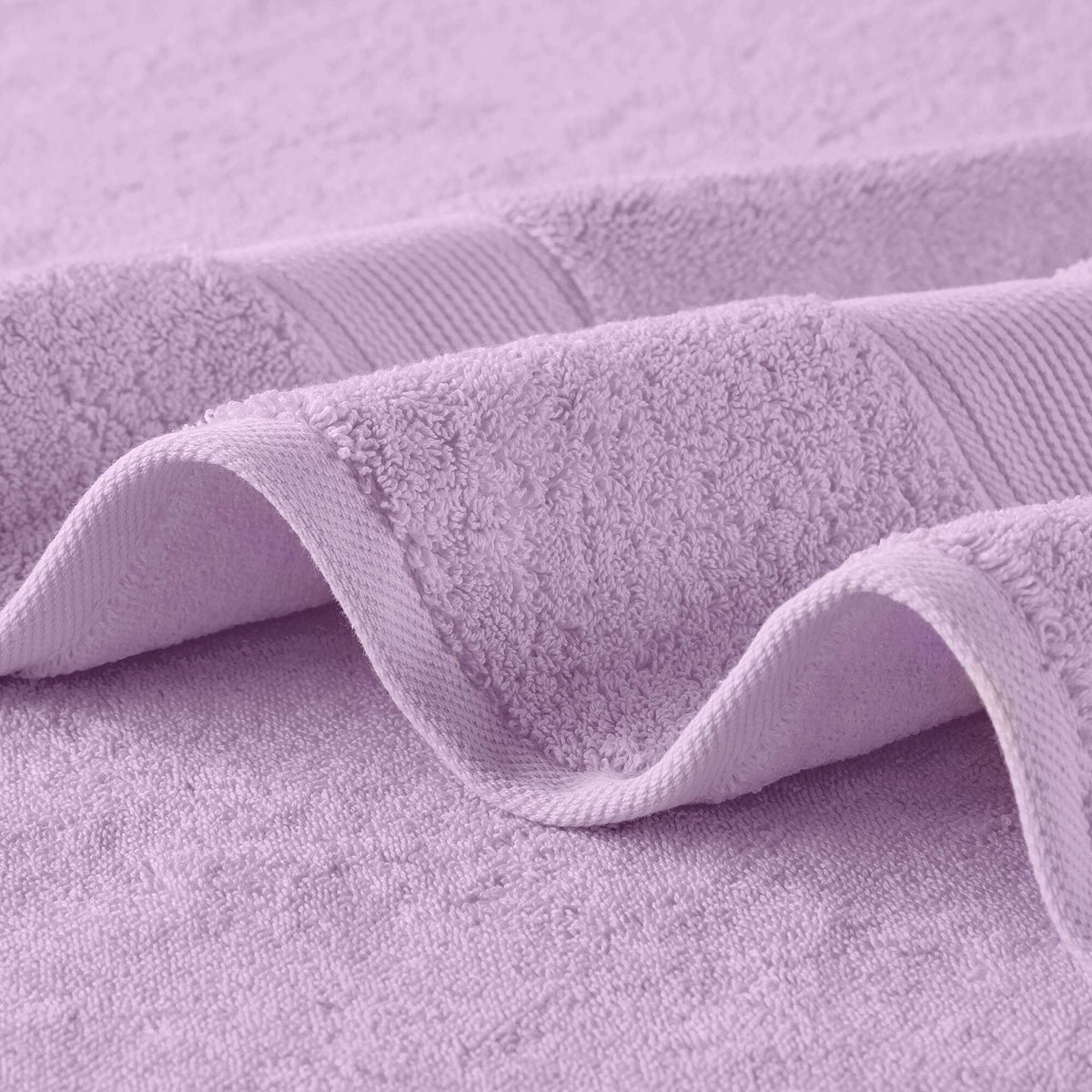 8-Piece Ultra-Soft 100% Cotton Absorbent Towel Set, Lilac