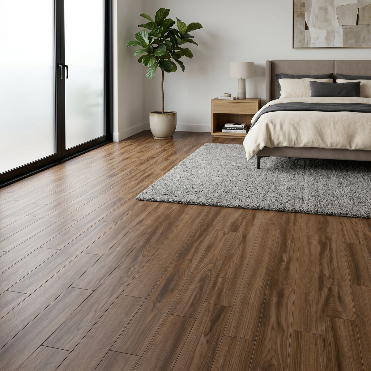 Peel and Stick Vinyl PVC Floor Tile 36x6 inches,60-Pack 90 Sq.Ft,  water-resistant for Transfer Bathroom, Kitchen, Living Room, Bedroom,Brown