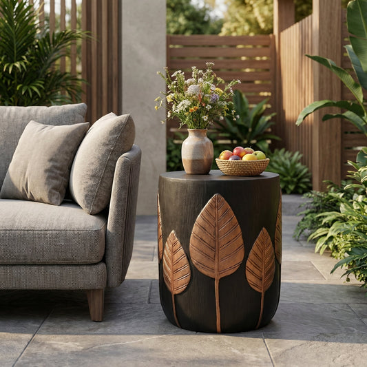 Outdoor LightWeight Concrete Side Table, Copper_73440.00