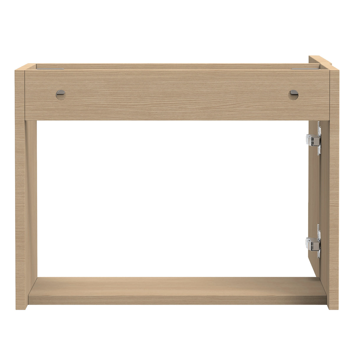 Wall Mount20' Light Oak Bathroom Vanity with Ceramic Sink with one faucet holes, Cabinet  Soft close doors  Pre-installed and completed