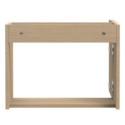 Wall Mount20' Light Oak Bathroom Vanity with Ceramic Sink with one faucet holes, Cabinet  Soft close doors  Pre-installed and completed