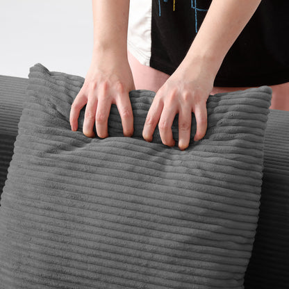 142.5-inch L-shaped sectional sofa, filled with high-resilience foam for a cloud-like seating experience.