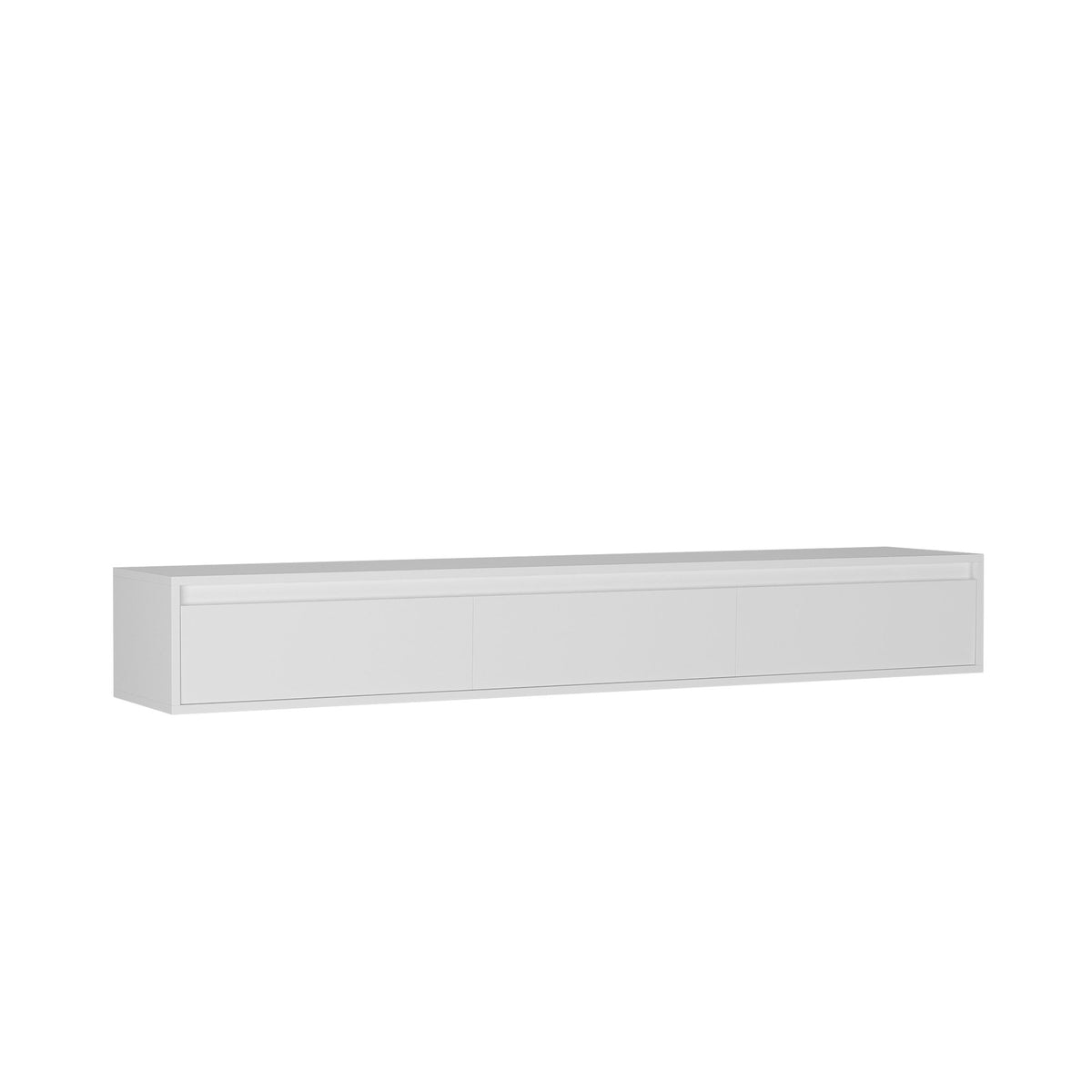 Floating TV Stand, Wall Mounted TV Shelf with Led Lights & Power Outlet, Cabinet for High Gloss tv Stands for Living Room