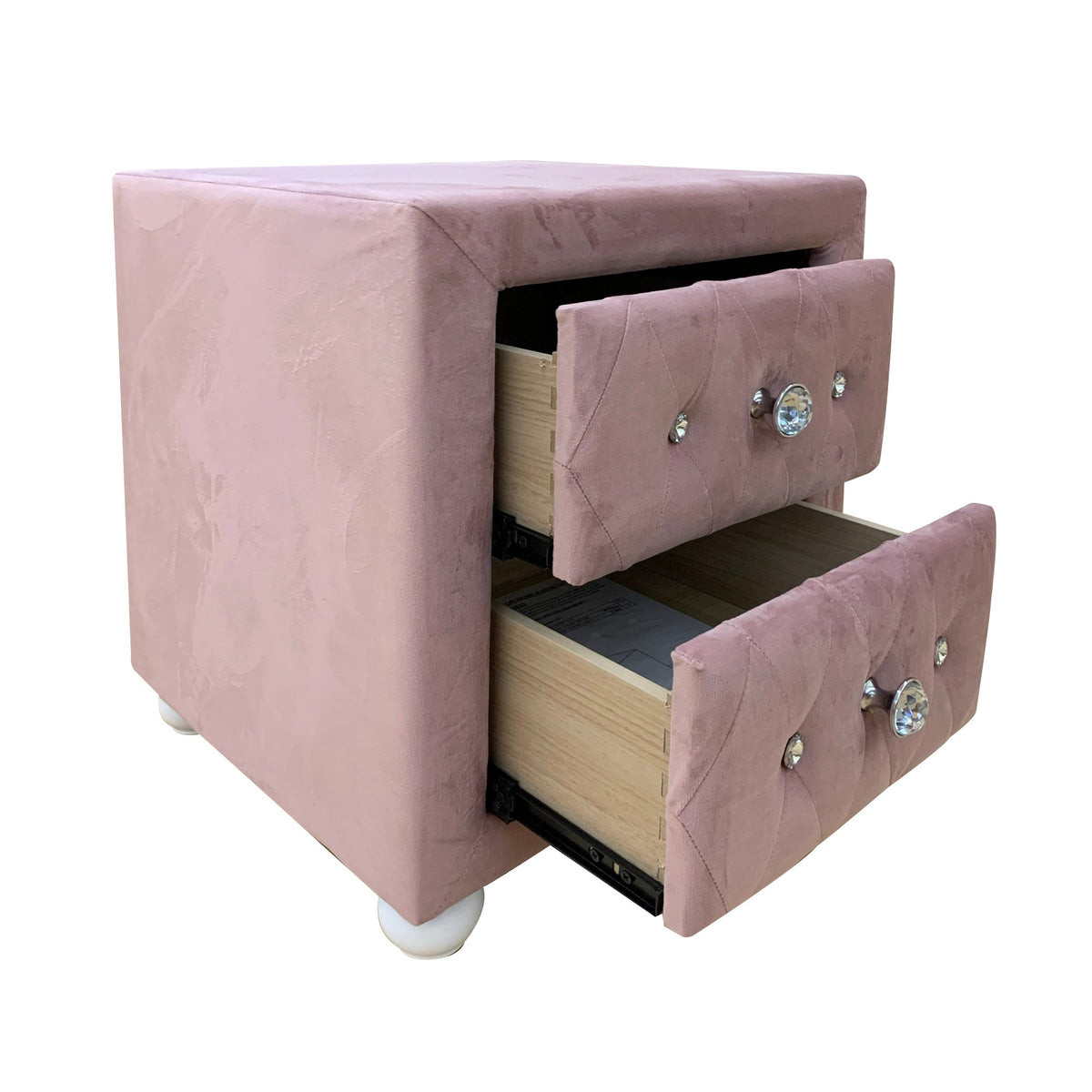 Reggie Pink Fabric Nightstand