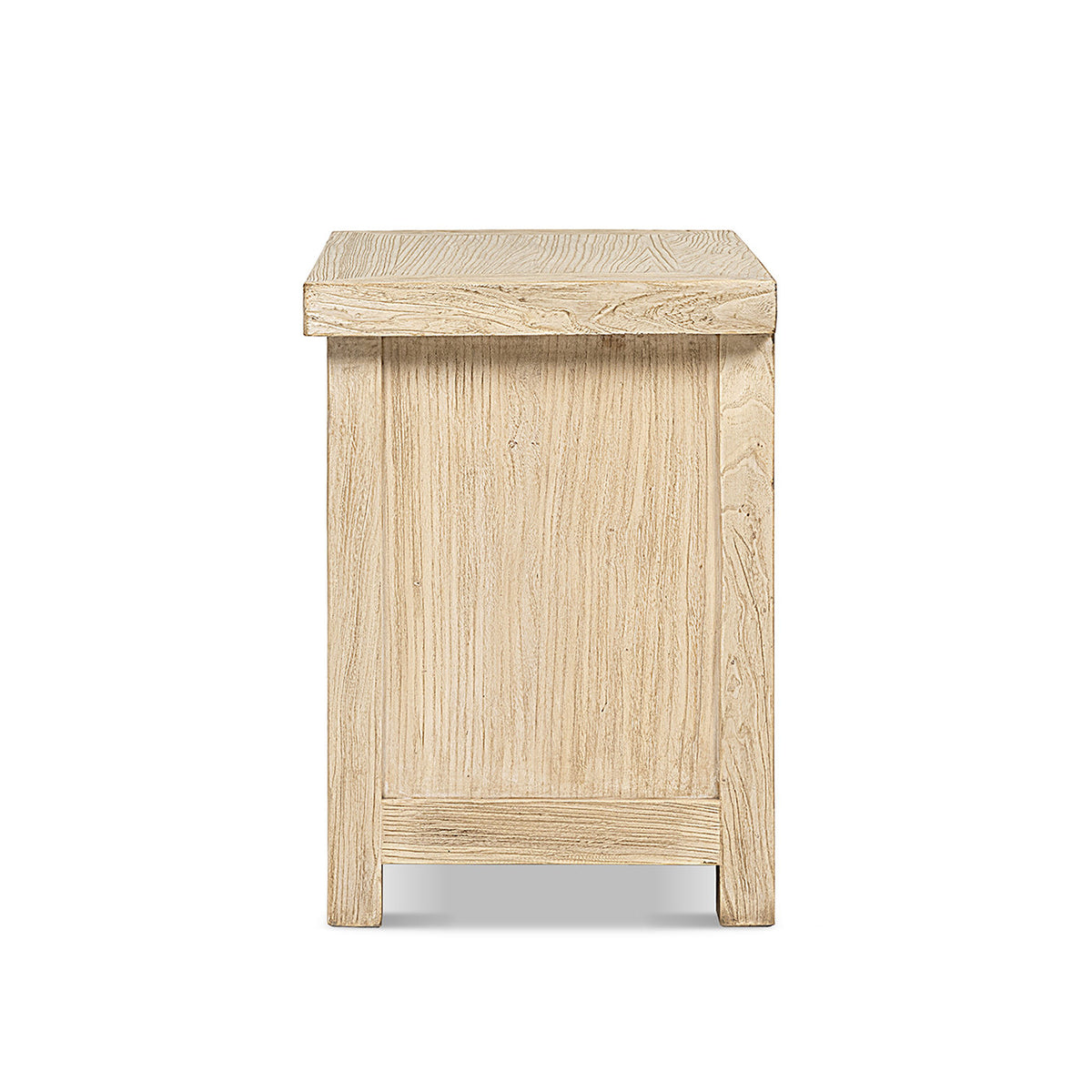 Rowan 26" Reclaimed Elm Wood 2-Door Cabinet, Light Natural Brown