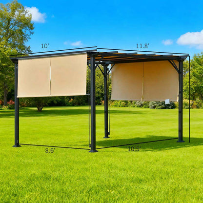 Pergola Canopy Patio Metal Shelter 12" x 10"