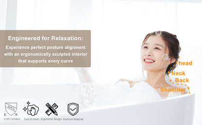 59" Acrylic Freestanding Bathtub, Stand Alone Soaking Tub, Glossy White Acrylic, Toe-tap Chrome Drain, cUPC Certified