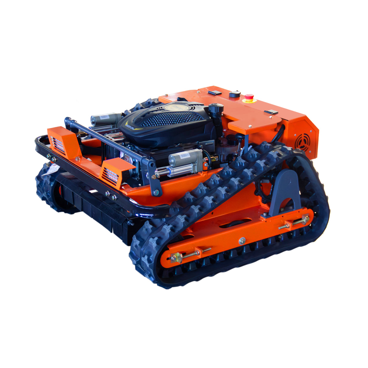 DeepKron R55 9HP 225cc Gas-Powered Remote Control Crawler Lawn Mower, 22-in Cutting Width, 45° Slope, Electric Height Adjustment, Red