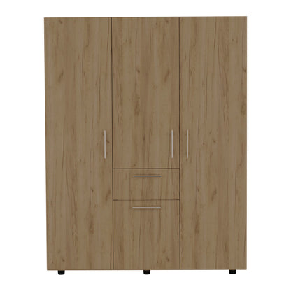 Bariloche 70" High Four-Door, One Drawer Armoire with Three Hanging Rods and Seven Storage Shelves, Bedroom Wardrove