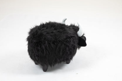 Harry the Buffalo Cow Storage Ottoman- Black